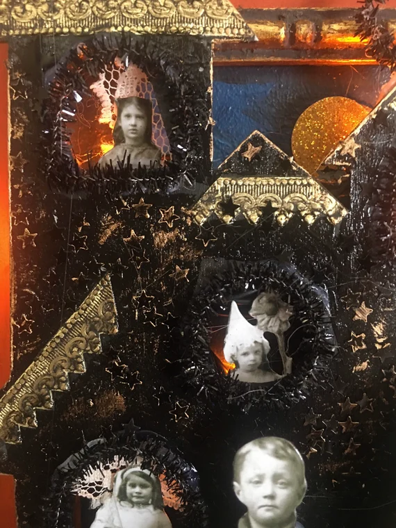 Halloween Assemblage Box “Let’s Go Fly a Kite”