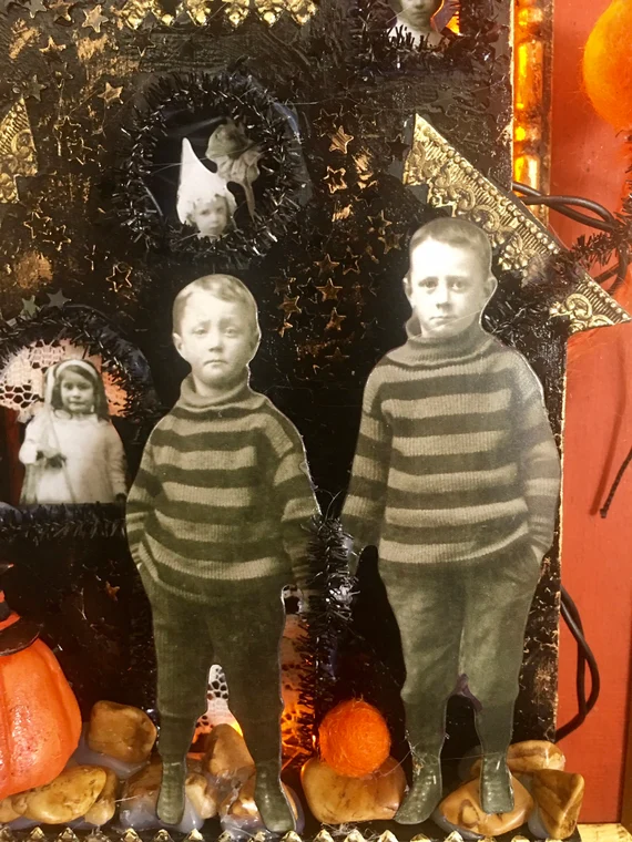 Halloween Assemblage Box “Let’s Go Fly a Kite”