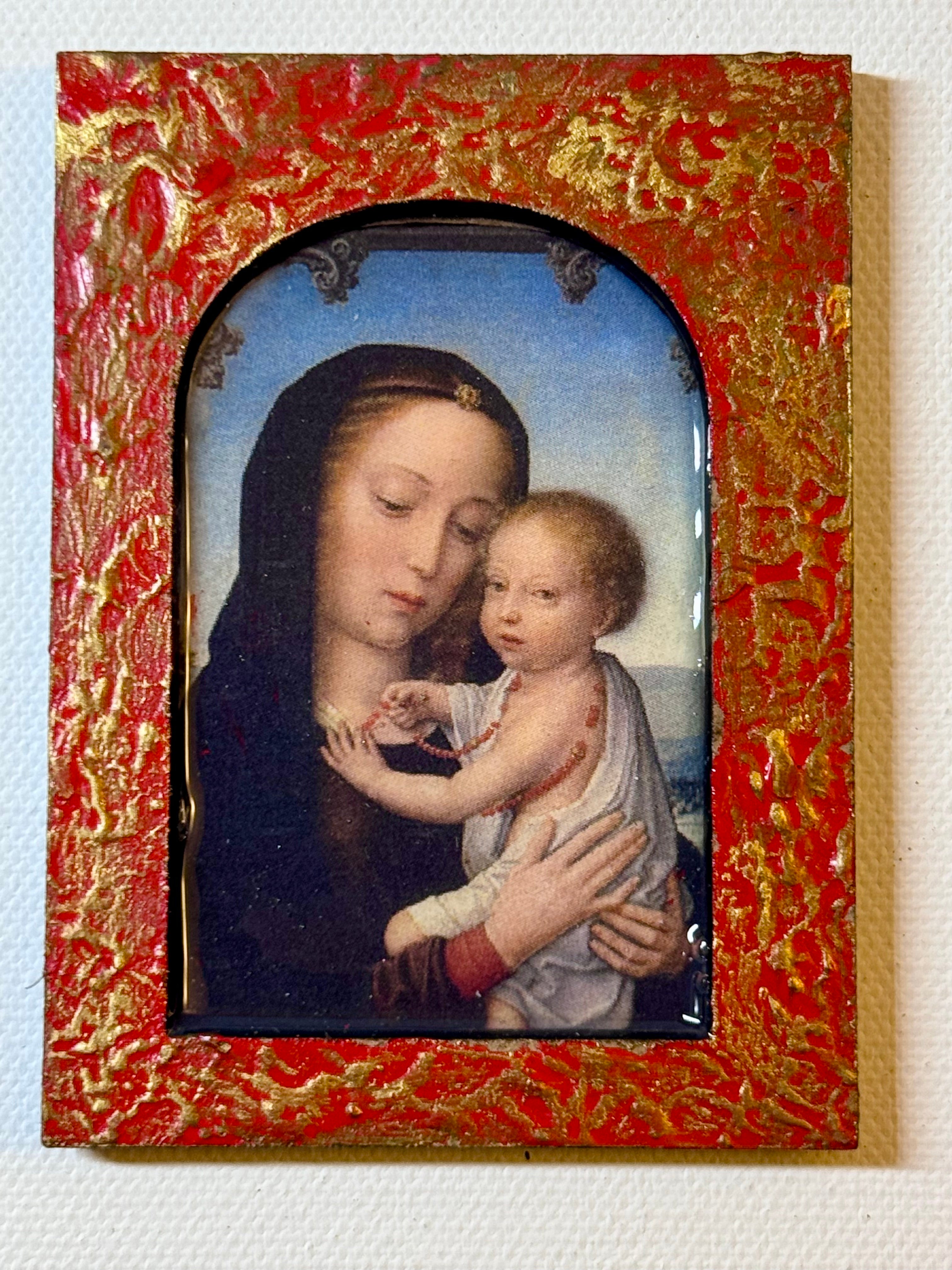 Madonna Icon Magnet — After Sassoferrato (17th Century) (Simple)