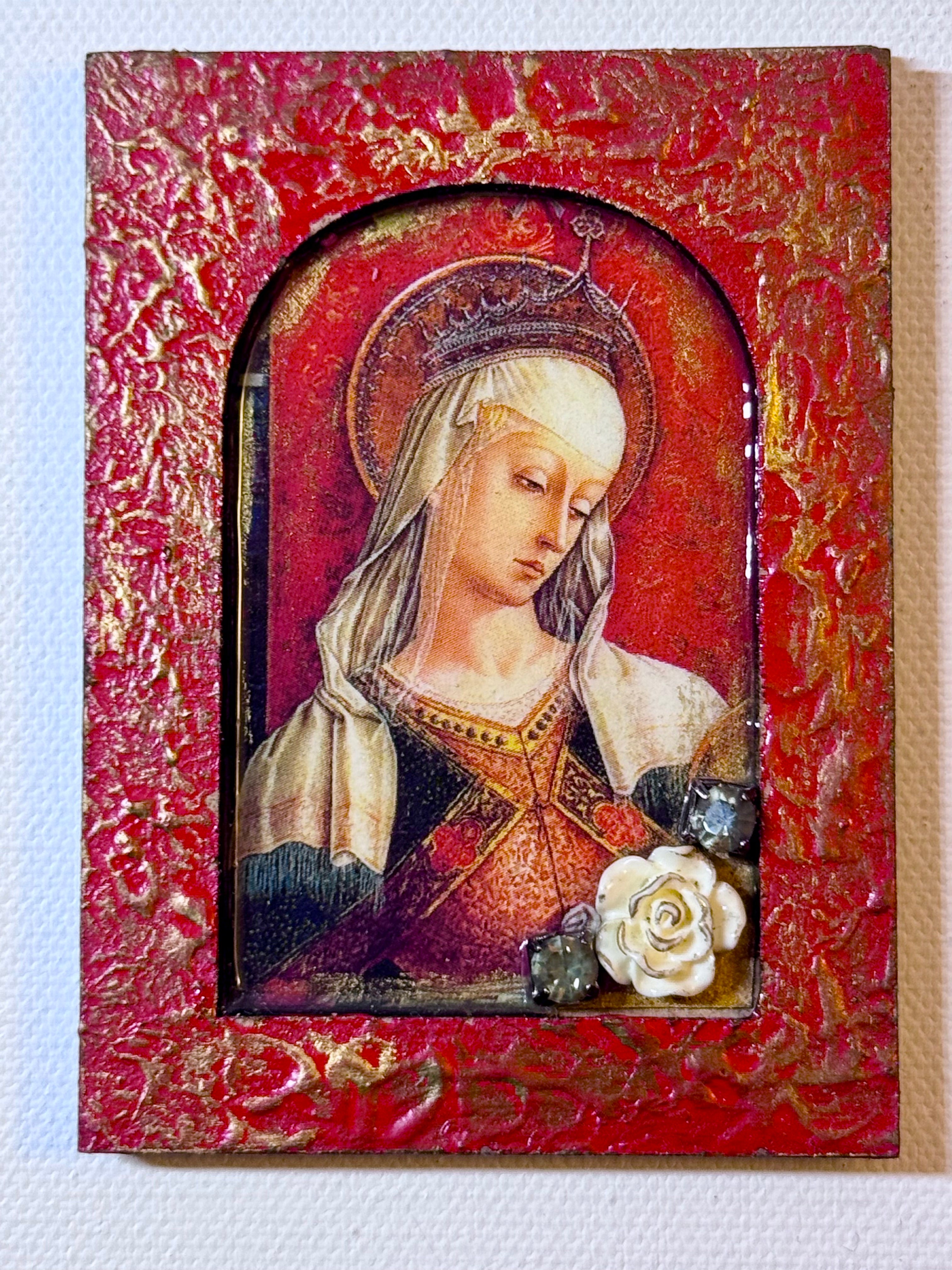 Madonna Icon Magnet — After a 14th-Century Sienese Master (Standard)