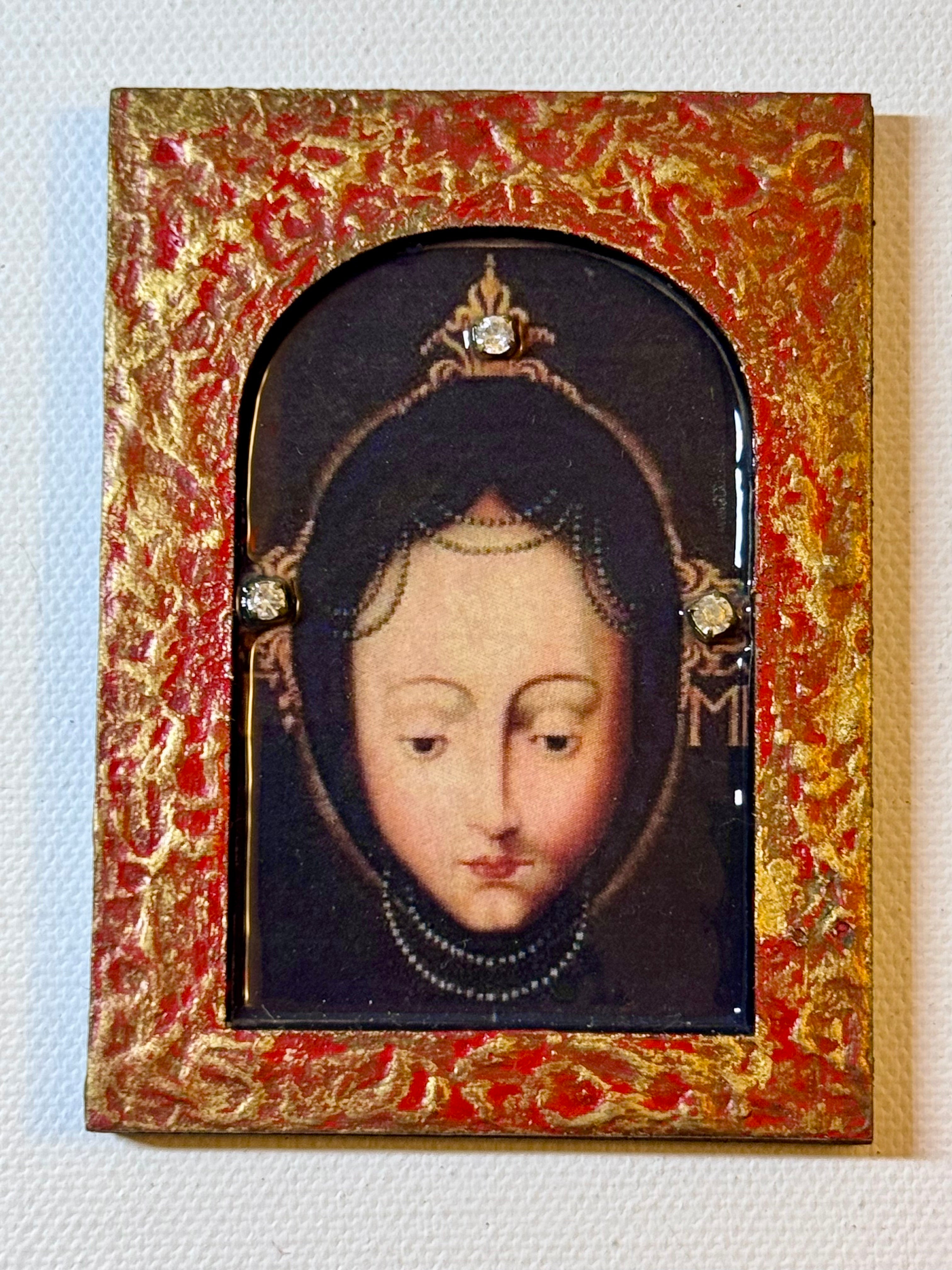 Madonna Icon Magnet — Eastern European Marian Illustration (Standard)