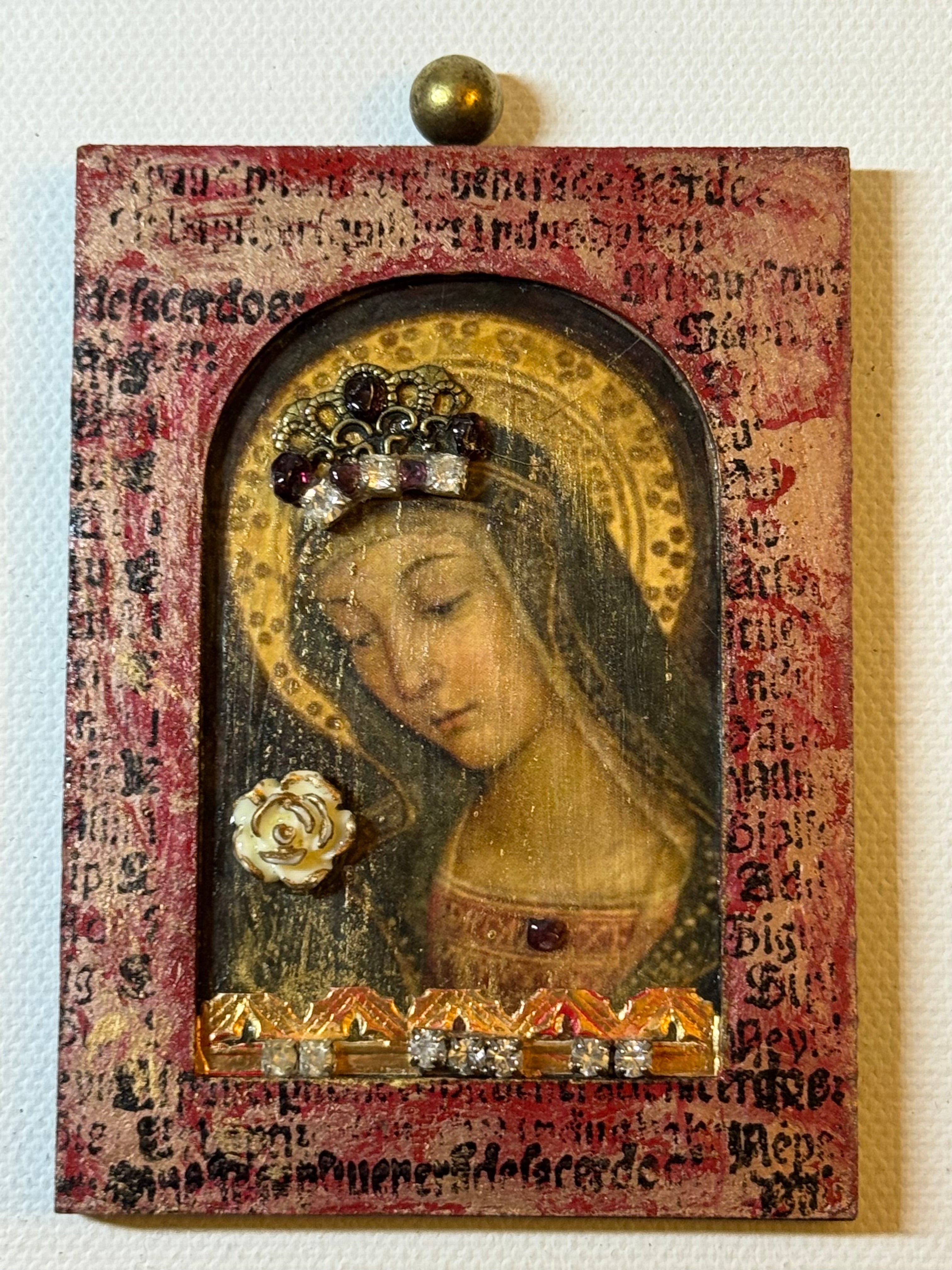 Madonna Icon Magnet — Italian School (15th Century) (Ornate)