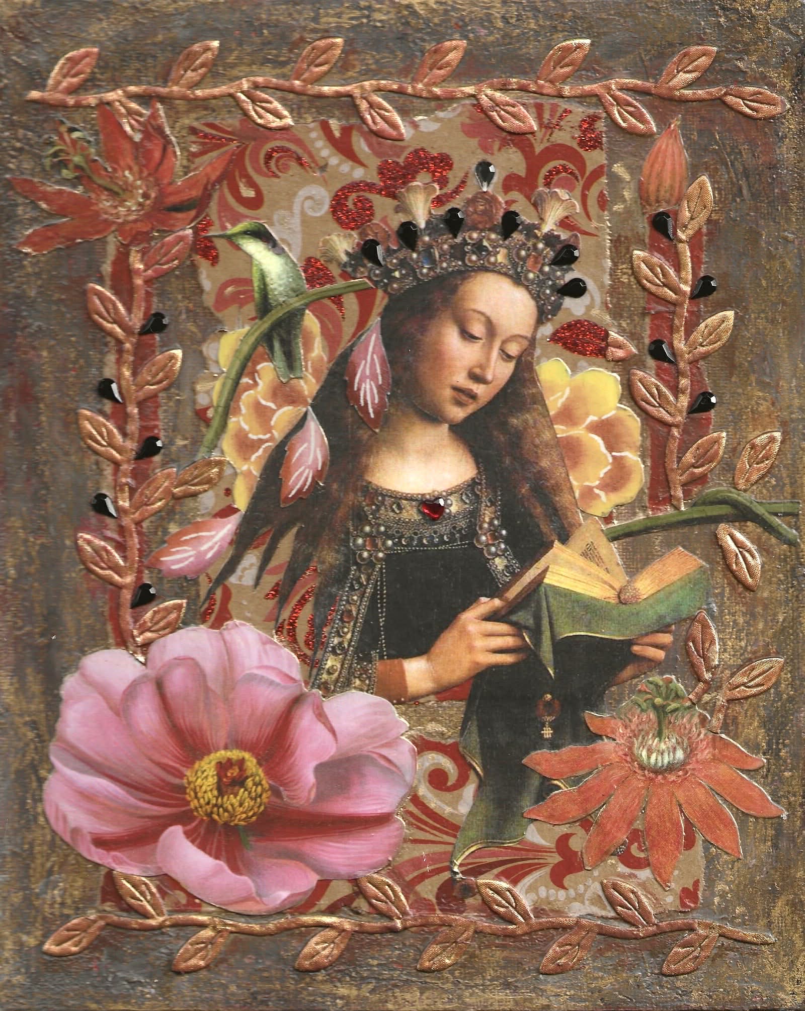 “The Reader” – Original Mixed Media Collage