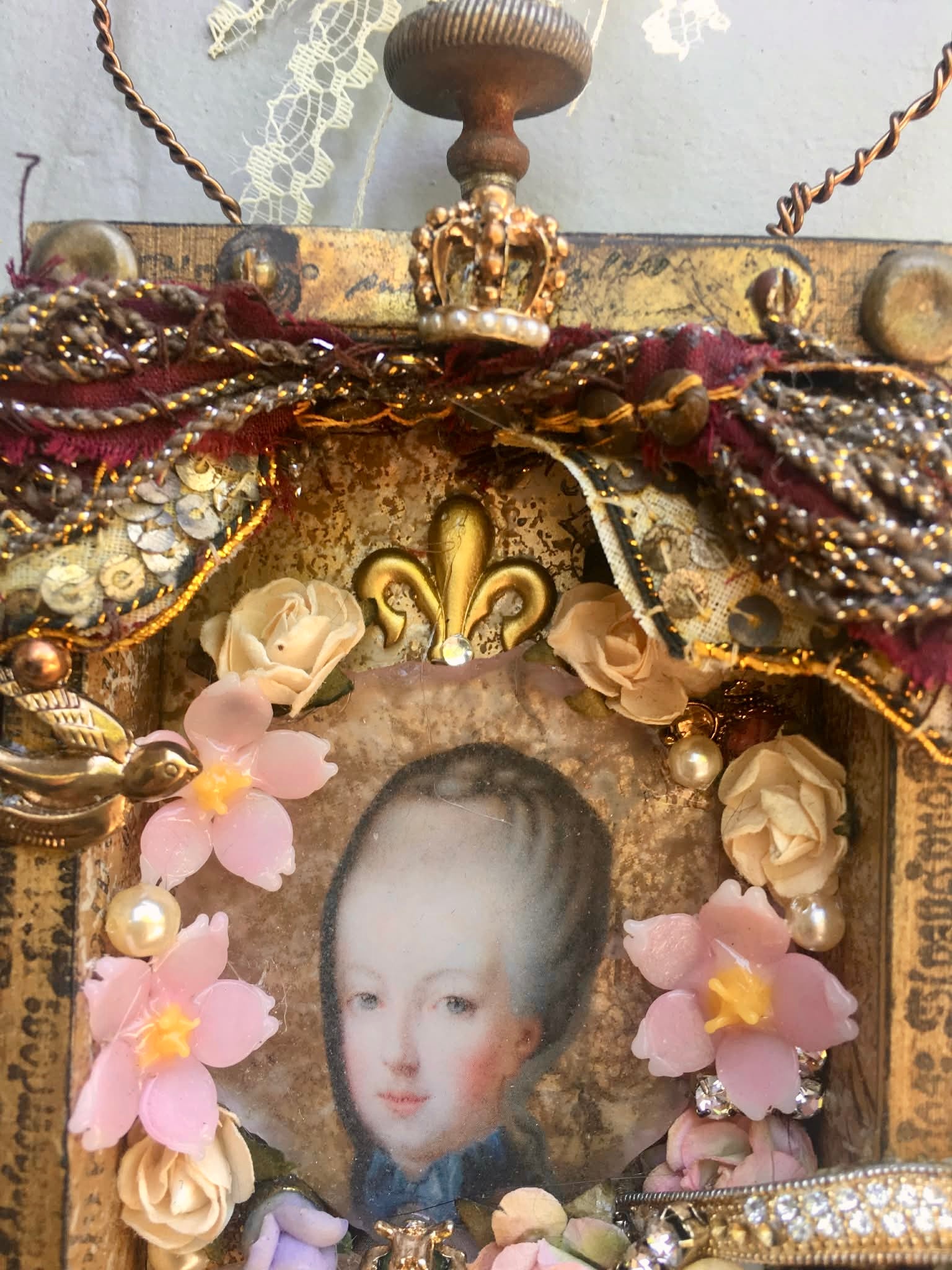 “Marie Antoinette’s Courtly Reliquary” — Ornate Rococo Shadow Box Sculpture