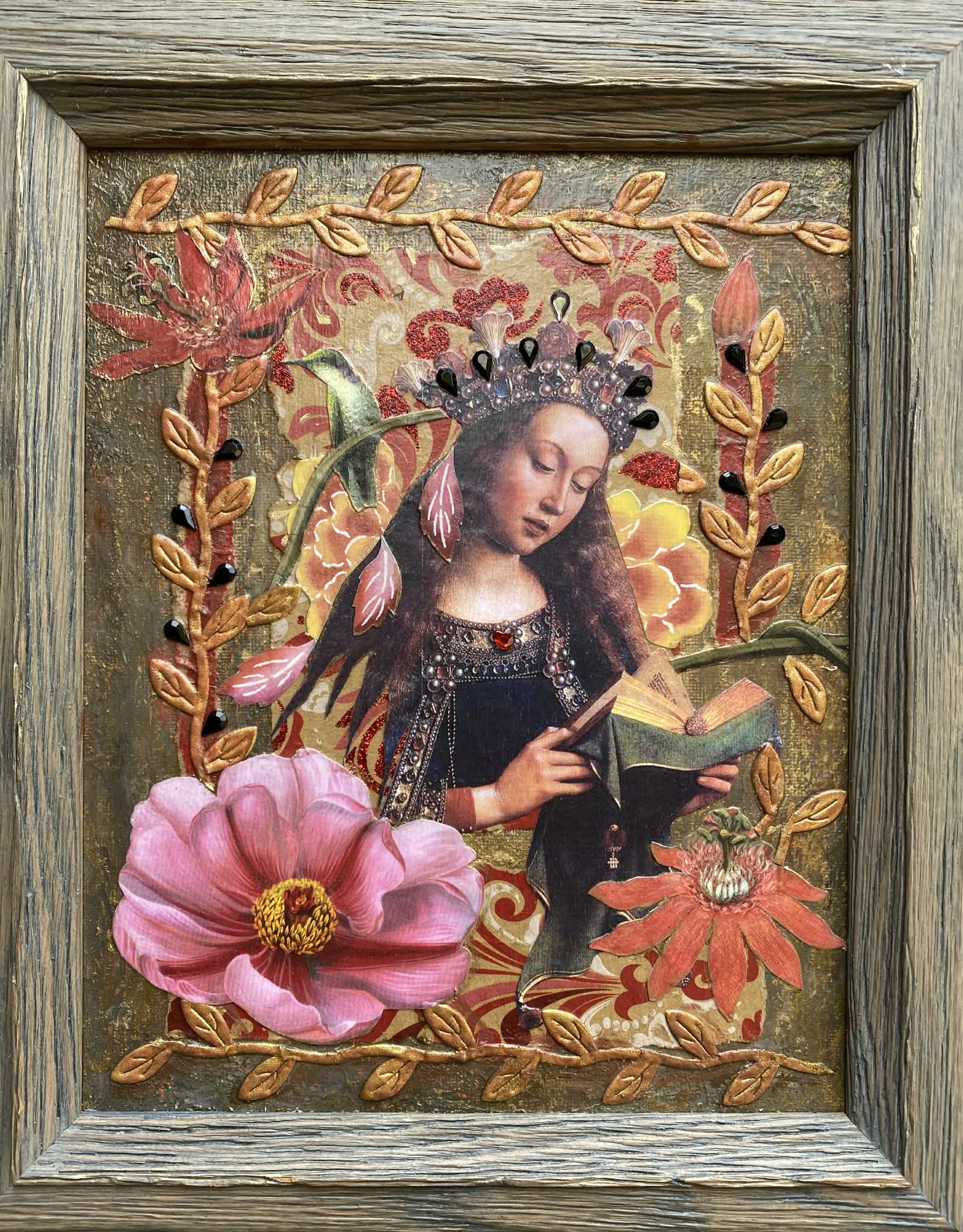 “The Reader” – Original Mixed Media Collage