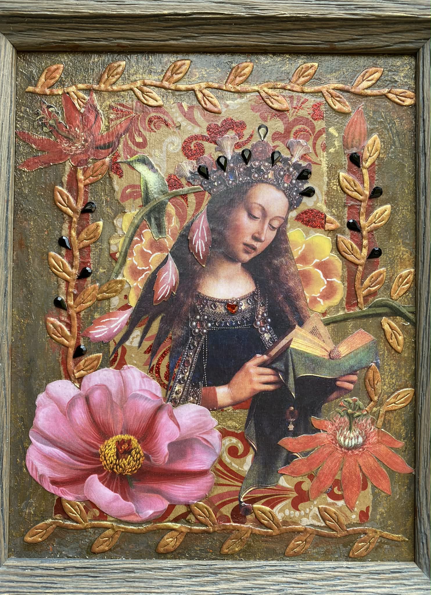 “The Reader” – Original Mixed Media Collage